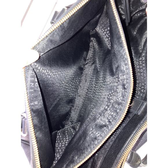 KATE SPADE LARGE BLACK PEBLED LEATHER WOMENS SHOULDER BAG - Picture 13 of 16